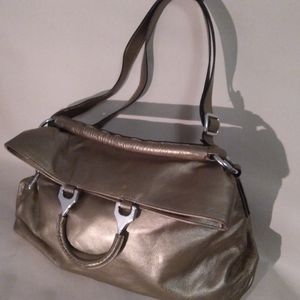 PLINIO VISONA FOLDOVER METALLIC HANDBAG FOLDOVER PURSE